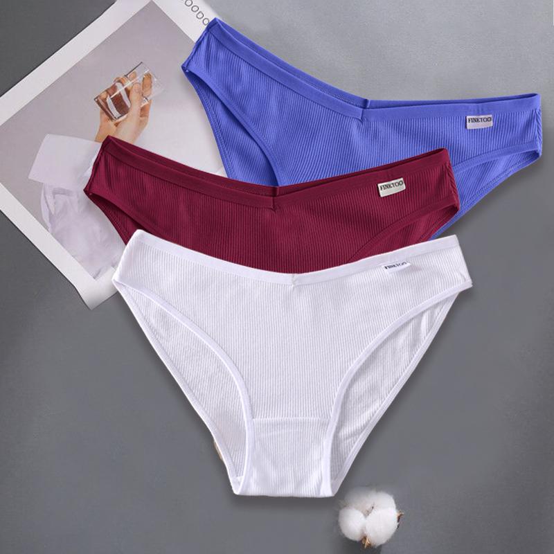 FINETOO 3 шт./компл. M-XXL женские сексуальные хлопковые трусики нижнее белье женские трусы женские трусы хлопковые трусики нижнее белье для девочек
