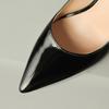 Glossy Patent Leather Pumps Women Super High Heels Thick Sole Platform Shoes Woman Pointed Toe Ankle Buckle Party Wedding Pump