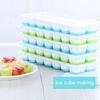 Silicone Ice Cube Tray with Lid 14 Cubes Easy Release Stackable Ice Mold