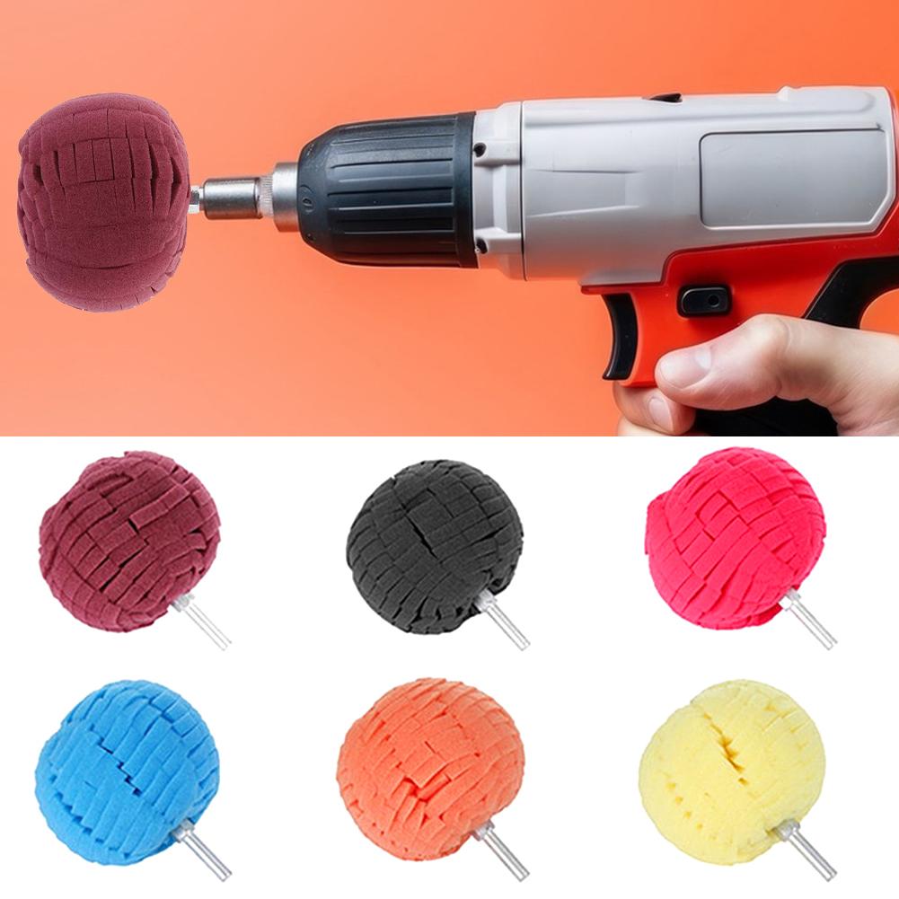 Car Polishing Pad Drill Ball Car Polisher Buffer Pad Detailed Scratch Polishing Shank Diameter 6mm for Automotive Tire Hub Care