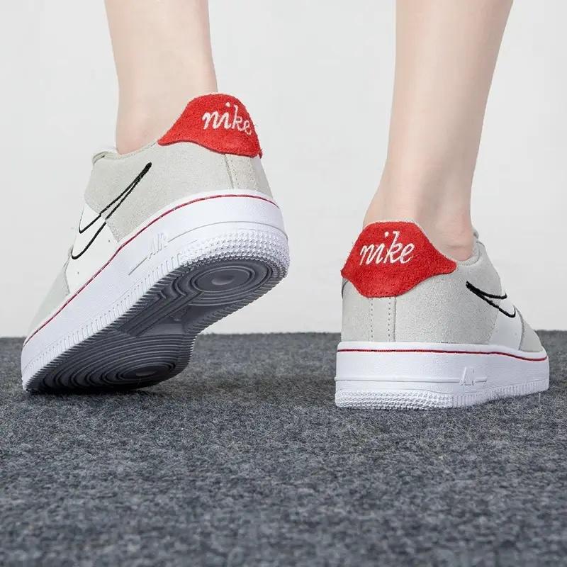 (GS) Nike Air Force 1 LV8 S50 'Light Stone University Red' Kids' DB1561-100