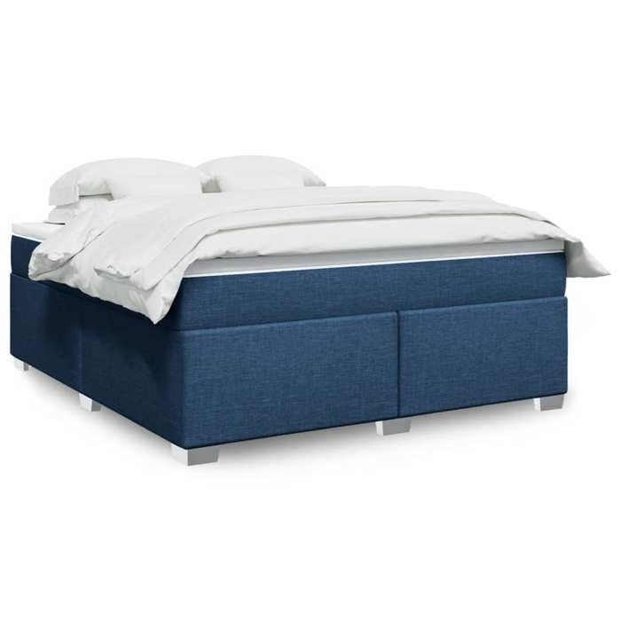 Maison Exclusive - Sommier à lattes de lit avec matelas Bleu 180x200 cm Tissu