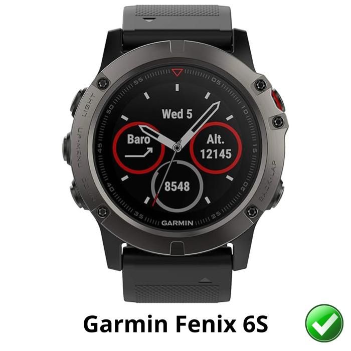 Защитная пленка для Garmin Fenix 6s [Набор 6 шт.] Прозрачная Защитная Пластиковая Ультратонкая Пленка Phonillico