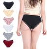 Girls' Mid-Waist Lace Panties - Pure Cotton, Sexy Hip-Wrapped, Large Size, Summer Wear