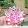 Hue Reflection Crystal Flower Figurine Anti-slip Glass Lotus Feng Shui Decor  Home Decor