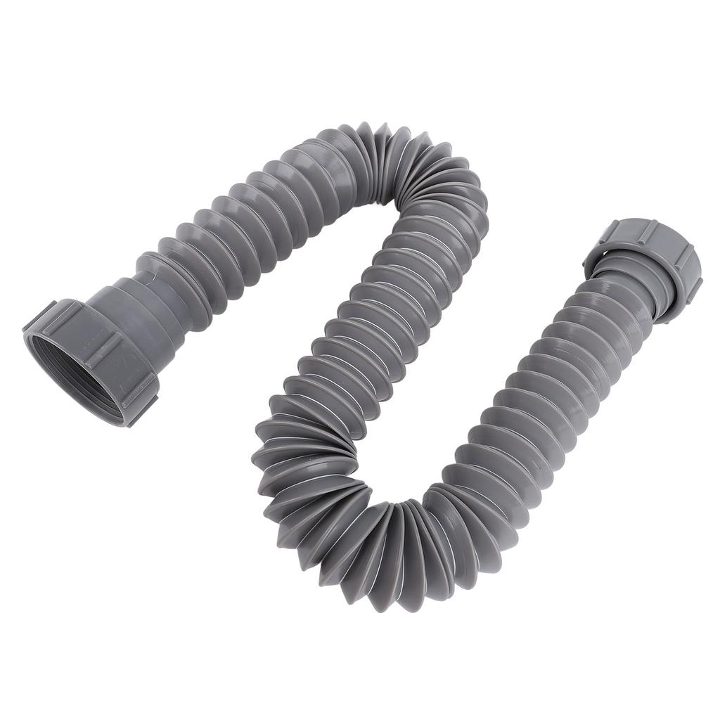 Expandable Flexible P Trap Pipe Kit Single Kitchen Sink Drainage Solution with Adapter Seal Circle