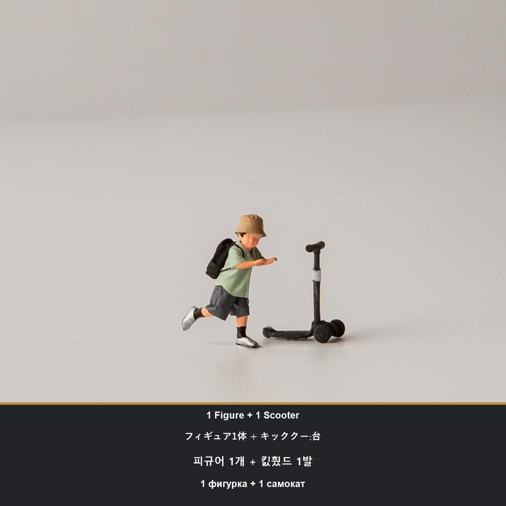 1/64 Смола Окрашенная 3D Печать Уличный Кофейный Фургон Досуг Жизнь Мальчик Девочка Кошка Собака Скейтборд Миниатюрная Фигурка Модель DIY Сцена