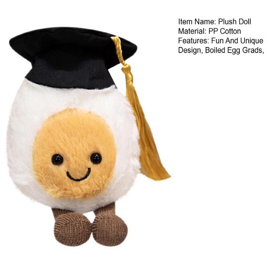 Мягкая игрушка Yousheng Graduation Egg с куклой бакалавра, забавная подушка с едой, милая и необычная плюшевая кукла в подарок выпускникам
