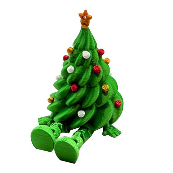 Articulated Christmas Tree Shelf Sitter 3D Printed Christmas Tree Desktop Figurine