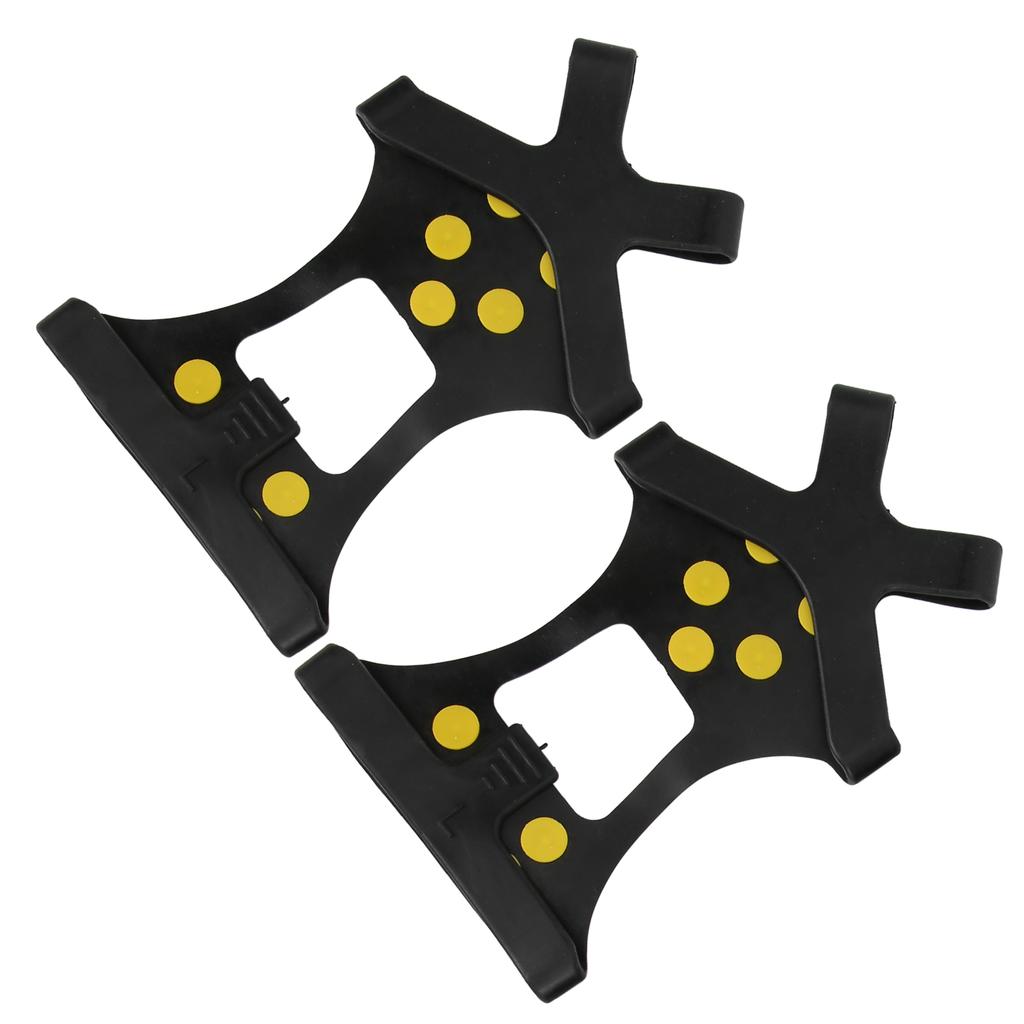 10 Studs AntiSkid Snow Ice Climbing Shoe Spikes Ice Grips Cleats Crampons Shoes Cover(Crampon Non