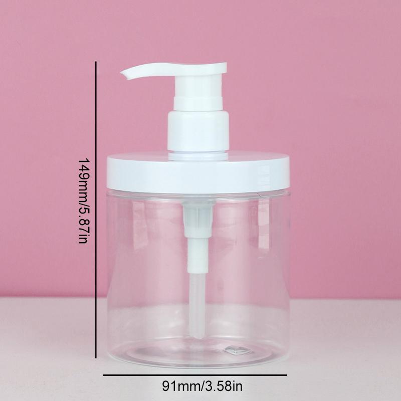 500/1000ML Clear Wide Mouth Liquid Container - Bath Gel Soap Dispenser Shampoo Lotion Bottles for Hand Washing And Sub Bottle
