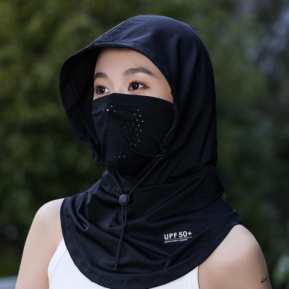 Breathable Mask Cap with Shawl Sunscreen Hat New Head Wrap  Outdoor Sports