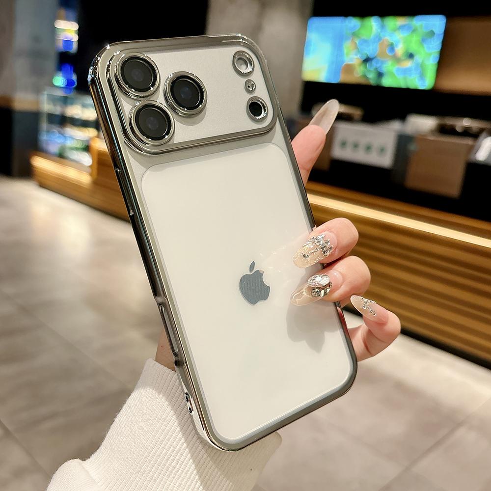 Plating Clear Phone Cases For For Iphone 17 16 1 Pro Max Camera Lens Protection Cover For For Iphone 14 13 Pro Max 17Pro Case