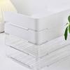 4Pcs 4-Tier Paper Organizer Stackable Desk Organizer Paper Tray Smooth Edge Transparent Workspace Organizers