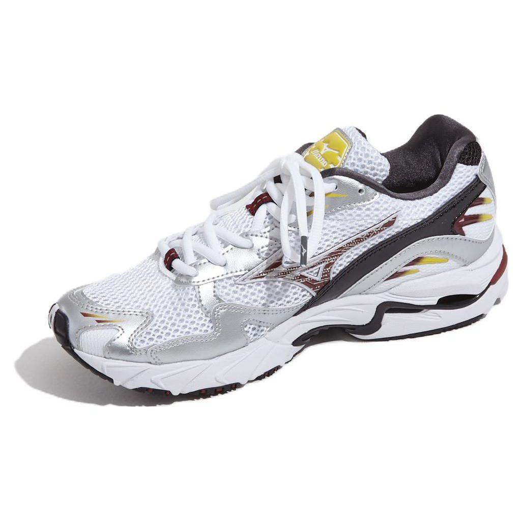 Mizuno Кроссовки унисекс Wave Rider 10 White Cabernet серебристые D1GA210410