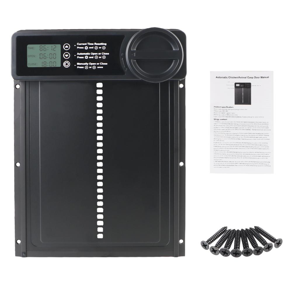 Pet Supplies Automatic Gate Chicken Coop Door Small Retractable Door Safety Gate Anti-Pinch Function Controlled Open Digital Kit