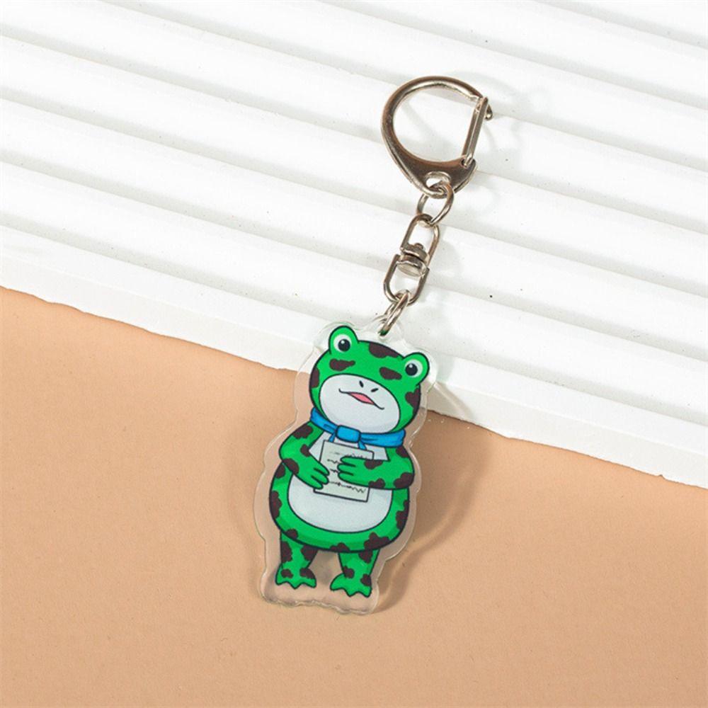 Keyring Animal Frog Pendent Frog Silent Frog Keychain Frog Acrylic Keychain Schoolbag Pendant