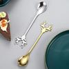 Antlers Shape Spoon Stainless Steel Coffee Dessert Spoon Ice Christmas Antlers Tea Tiny Stirring Tool Accessories