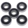 5Pcs Black Abec-7 608Rs Skateboard Roller Sealed Ball Bearings 8X22X7Mm