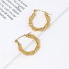Retro Twist Twist Earrings Gold Light Luxury High-end Stud Earrings Women