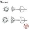 BAMOER Moissanite Stud Earrings for Women 925 Sterling Silver Brilliant Cut D VVS Solitaire for Engagement Wedding Fine Jewelry
