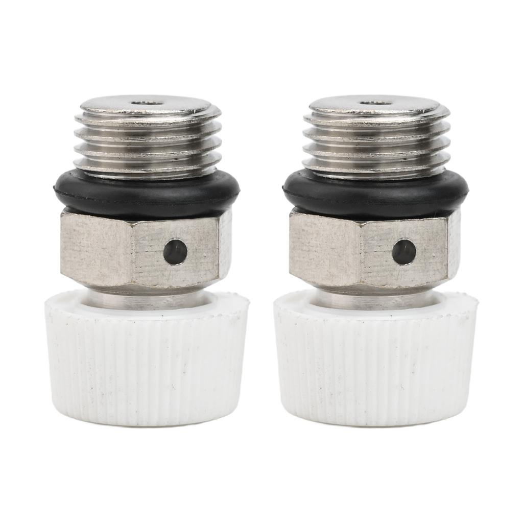 Set of 2 Radiator Air Bleed Valves For BSP Male Thread Nickel Plated Brass for Manual Air Release in Radiator Heating