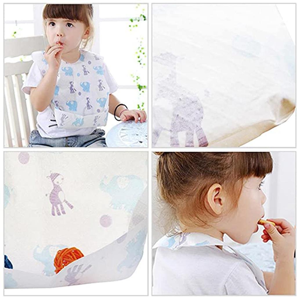 (проектор)20 шт. детские одноразовые нагрудники из нетканого материала, водонепроницаемые и грязные нагрудники