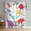 Different Kinds Of Dinosaurs Tulle Sheer Window Curtains For Living Room The Bedroom Modern Chiffon Voile Curtains Fabric Drapes