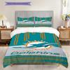 Dolphins Leap Turquoise Waters Three-piece set(1 * duvet cover + 2 * pillowcase, without core)Christmas birthday gift Soft and comfortable