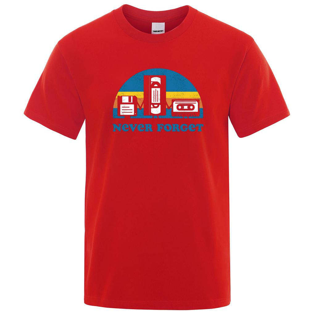 Никогда не забывайте саркастическую графическую музыку смешную принтованную футболку мужскую свободную футболку большого размера повседневную дышащую одежду с коротким рукавом