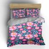 Floral Three-Piece Decorative Set Bedding Set with 1 Duvet Cover 2 Pillowcases Single Double King Queen, Gift