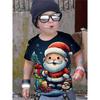 New Year 3d Print Santa Claus Children's T-Shirt 2025 Christmas Style Boys Girls Casual Fashion T-Shirt Top Tee