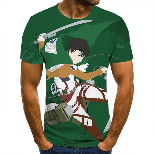 3D футболка «Атака Титанов», одежда солдата для мужчин, женщин, детей, крутые футболки с короткими рукавами, модные повседневные летние уличные одежды для мальчиков и детей