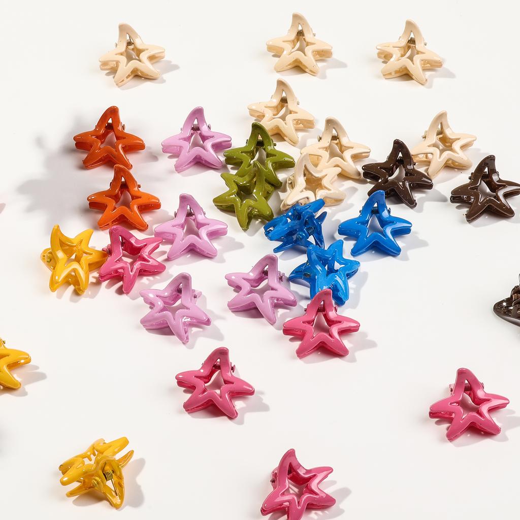 30Pcs Colorful Cute Cartoons Hair Clips Girls Small Hairpins Star Heart Children Sweet Hair Barrettes Fashion Hair Accessories