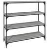 Bookshelf Gray Sonoma 100 x 33 x 100 cm Engineered Wood and Steel