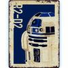 1c Винтажная Кинозвезда R2D2 70-е Научная Фантастика Винтажная Жестяная Табличка Декор 12x8