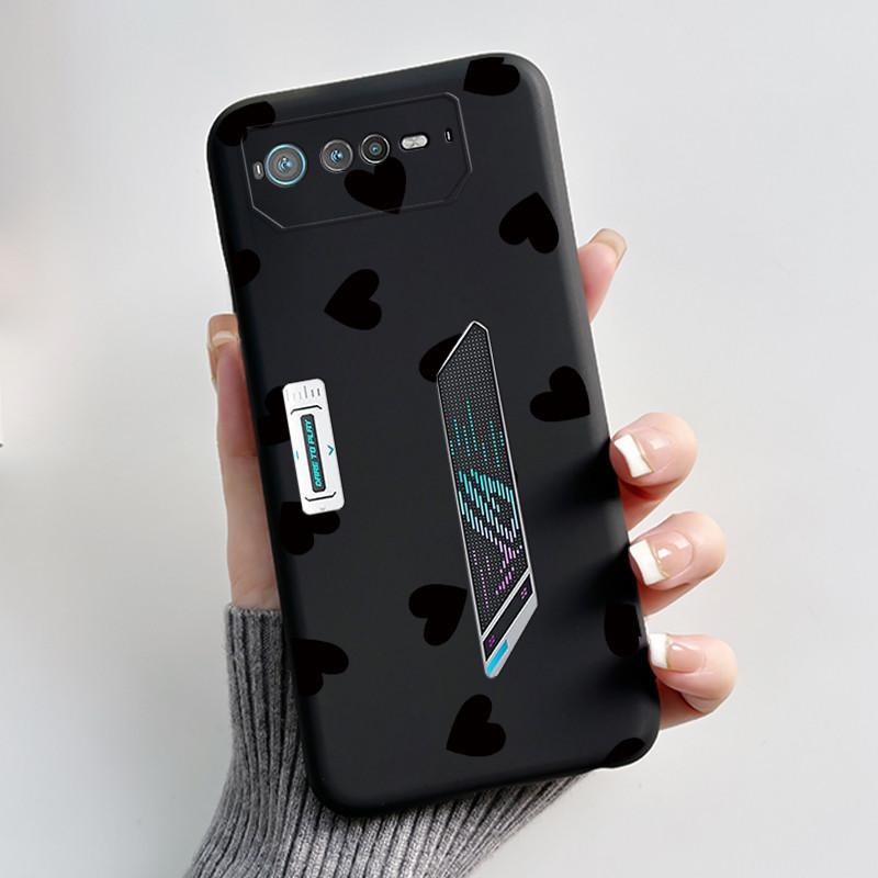 Чехол для телефона Asus ROG Phone 6 5G, мягкий силиконовый, черный, элегантный стиль, мультяшный узор, чехол со снежной горой