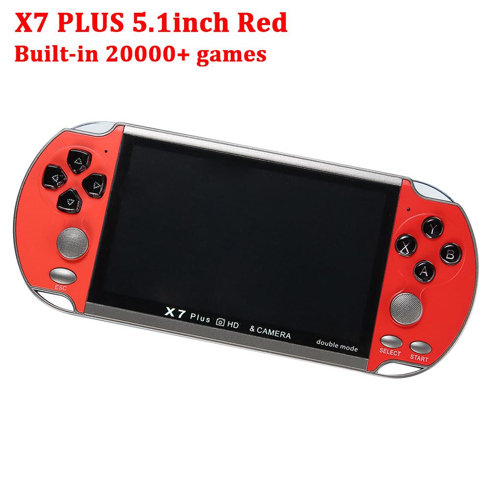 Портативная портативная игровая консоль X7/x7 Plus/x12/x12 Plus, 4,3/5,1/7,1-дюймовый HD-экран, игровой плеер, встроенный 10000+ классических игр