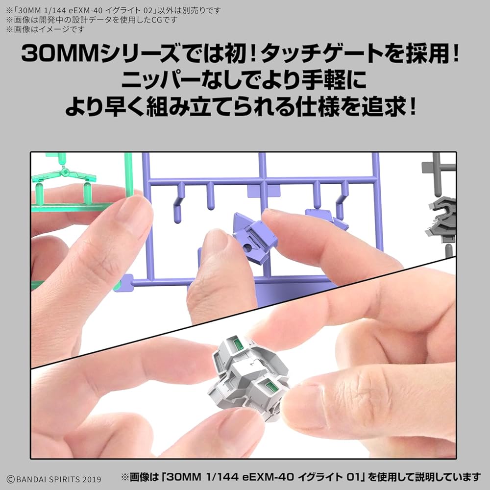 Bandai Spirits 30MM eEXM-40 Ignight 02 Набор из 2 штук Пластиковая модель-конструктор с цветовой кодировкой Масштаб 1/144