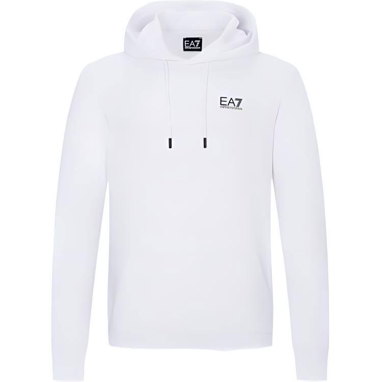 Emporio Armani Свитшот с капюшоном и принтом букв SS22, с длинным рукавом, мужской, белый, 3LPM61-PJEQZ-1100