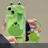 Applicable To Apple 14 Promax Mobile Phone Case IPhone 15 Cute Funny Three-dimensional Frog Doll 13 Silicone Soft Shell