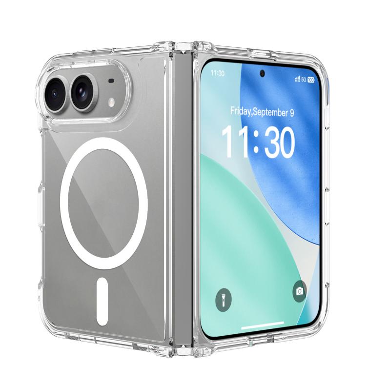 Magnetic Shockproof Clear Acrylic 2.0mm Scratch Proof Protective Phone Case For iPhone Duo