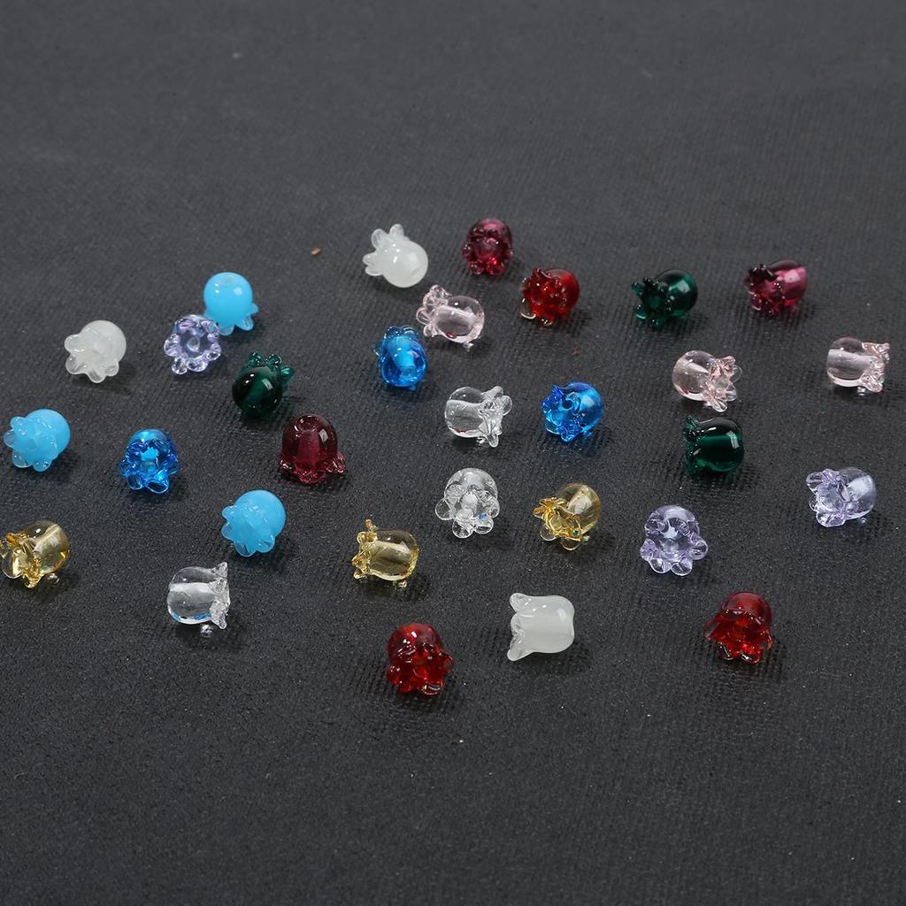 Хрустальные Стеклянные Бусины Цветок Лилии Свободные Бусины-разделители для DIY Ожерелья Браслета Изготовления Ювелирных Изделий