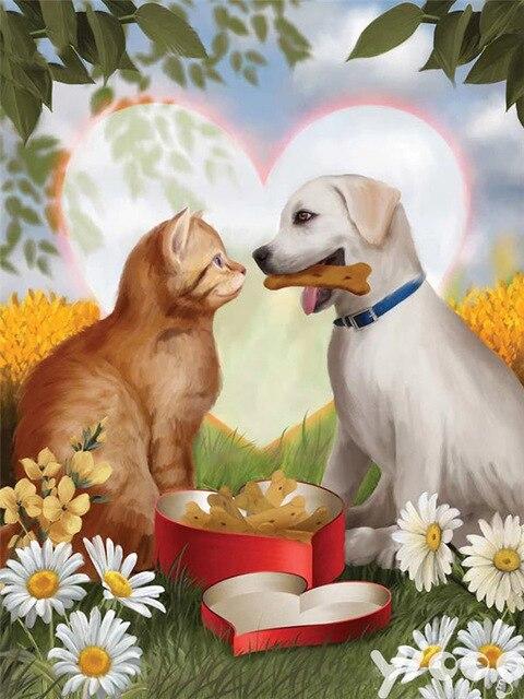 5D полная квадратная алмазная живопись собака ремесленная Алмазная вышивка животное Алмазная мозаика Приморский рукоделие домашний декор