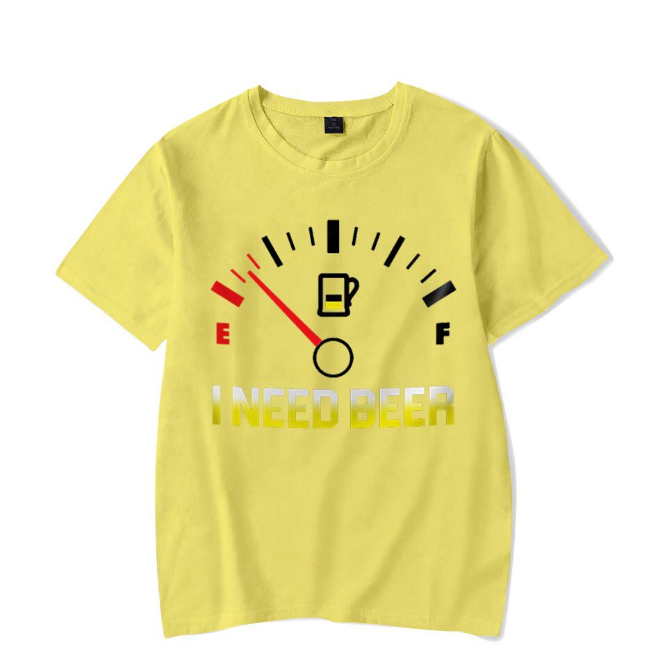 Забавная футболка с принтом «Мне нужно пиво», летняя модная повседневная футболка с коротким рукавом и круглым вырезом, мужские футболки