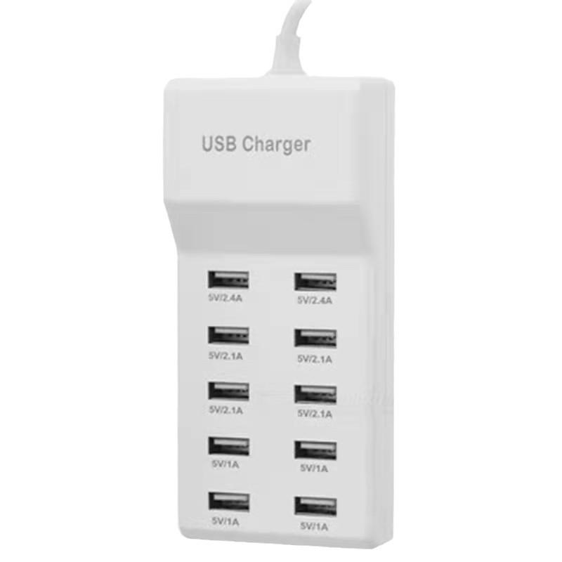 Быстрое USB-C зарядное устройство на 10 портов для устройств Android и Apple