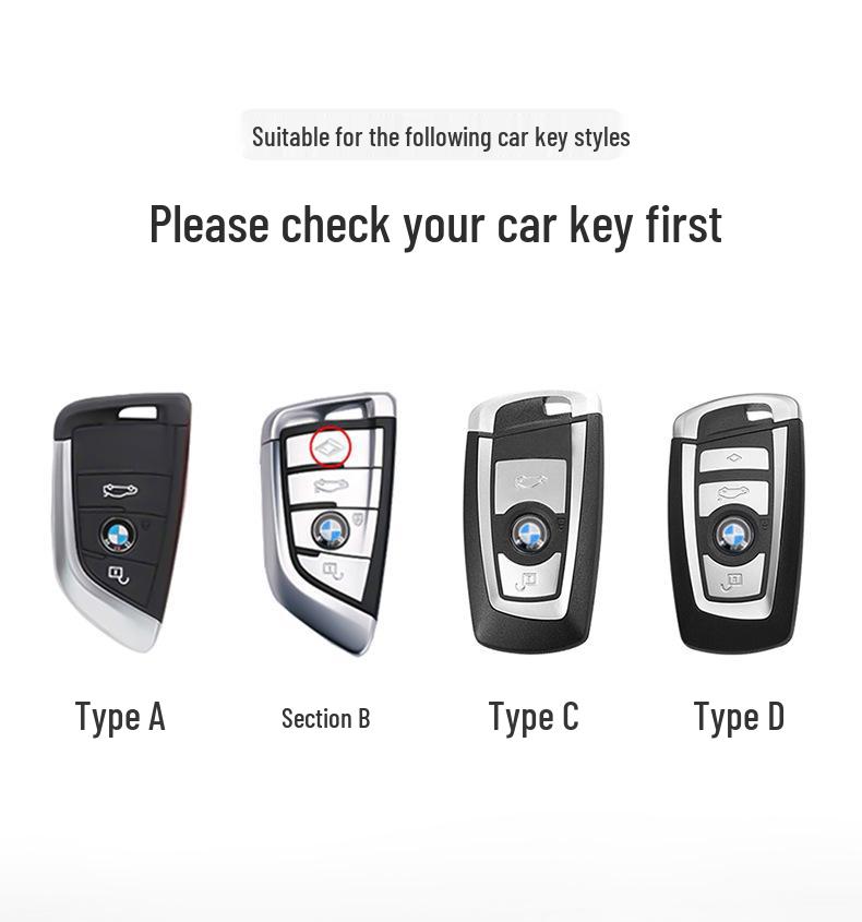 Чехол для ключа BMW для моделей Series 1, 3, 5, 7, X1-X5, iX3, i3, 320 и 530.