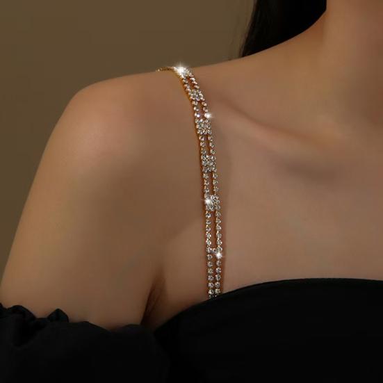 Bra Shoulder Strap Sparkling Rhinestone Anti-Slip Shoulder Straps Adjustable Women Underwear Accessories