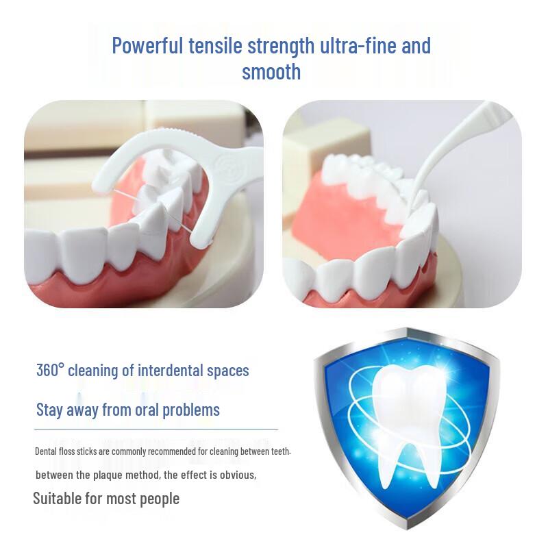 Yaboshi SD Super High Tensile Smooth Dental Floss Picks, 100 Counts