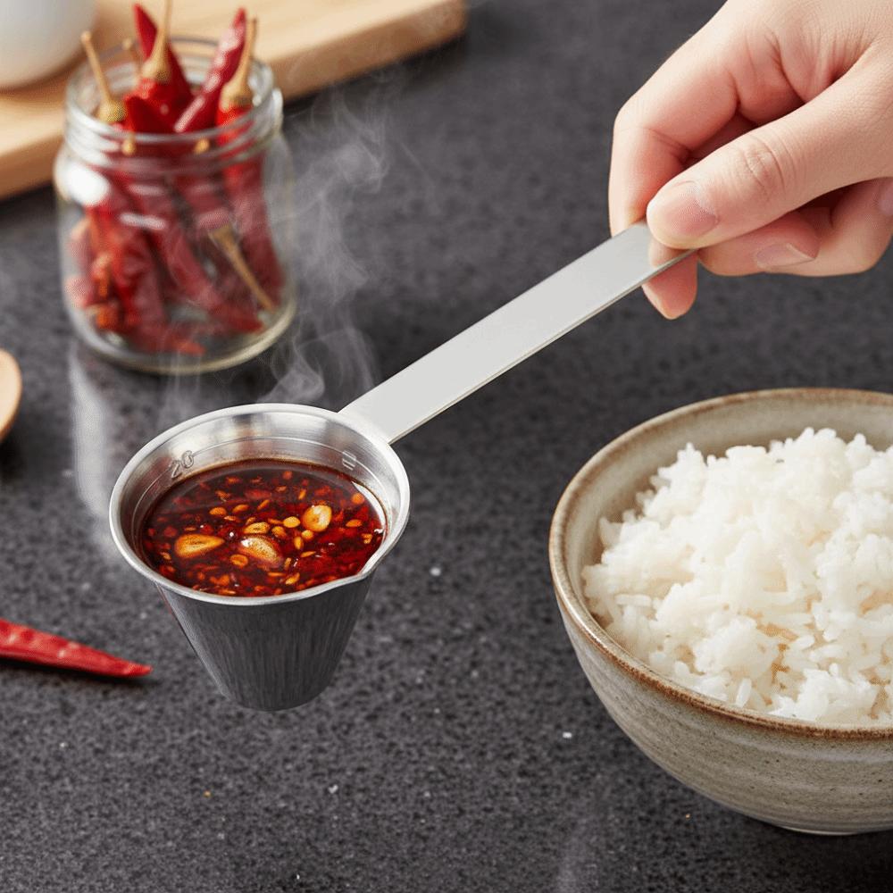 with Markings Stainless Steel Measuring Spoon Lightweight Measuring Scoop Seasoning Spoon Coffee